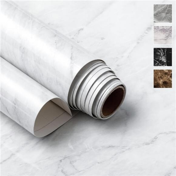 Peel and Stick Wallpaper (39" x 118", High-Gloss, White) Self-Adhesive